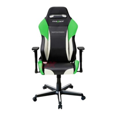 Компьютерное кресло DXRacer OH/DM61/NWE - Черное с Белыми и Зелеными вставками