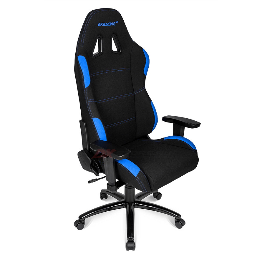 Игровое тканевое кресло AKRacing K7012, черный/синий