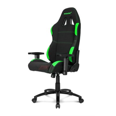 Игровое тканевое кресло AKRacing K7012, черный/зеленый