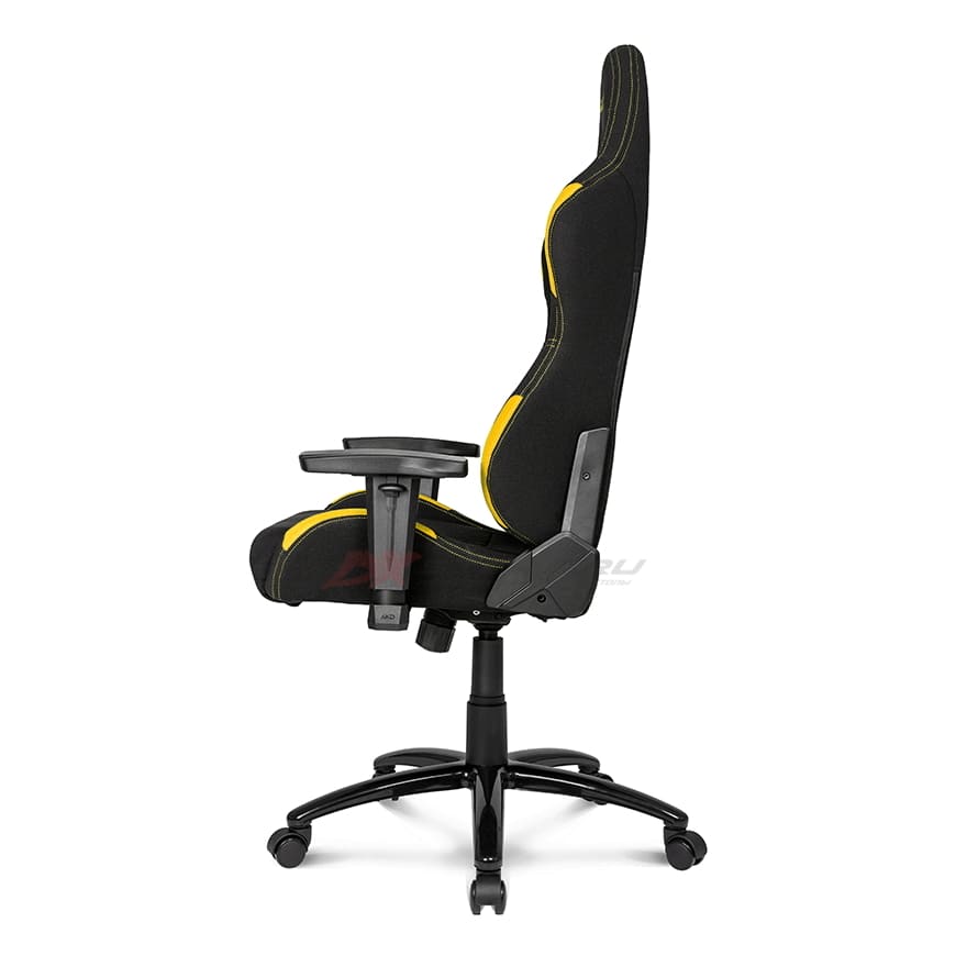 Игровое тканевое кресло AKRacing K7012, черный/желтый