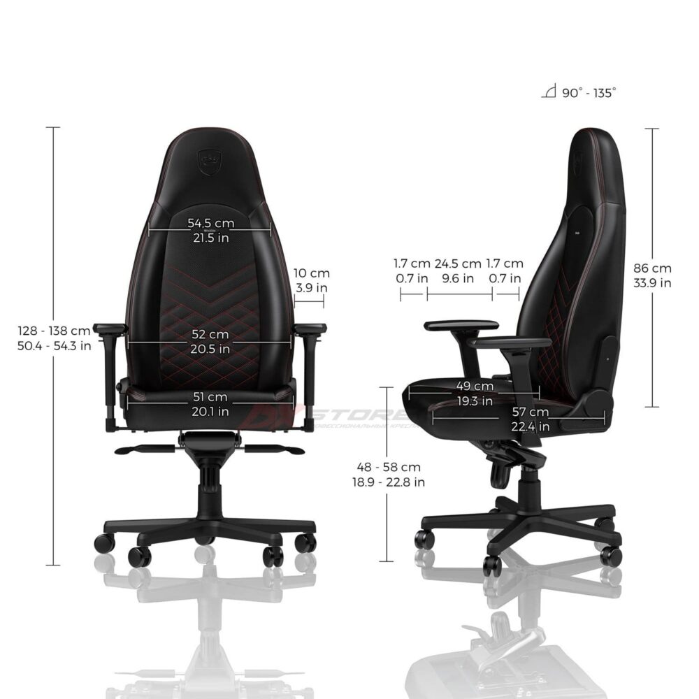 noblechairs ICON Black/Red - Фото 3