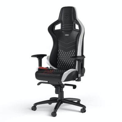 noblechairs EPIC Real leather Black/White/Red - Фото 2