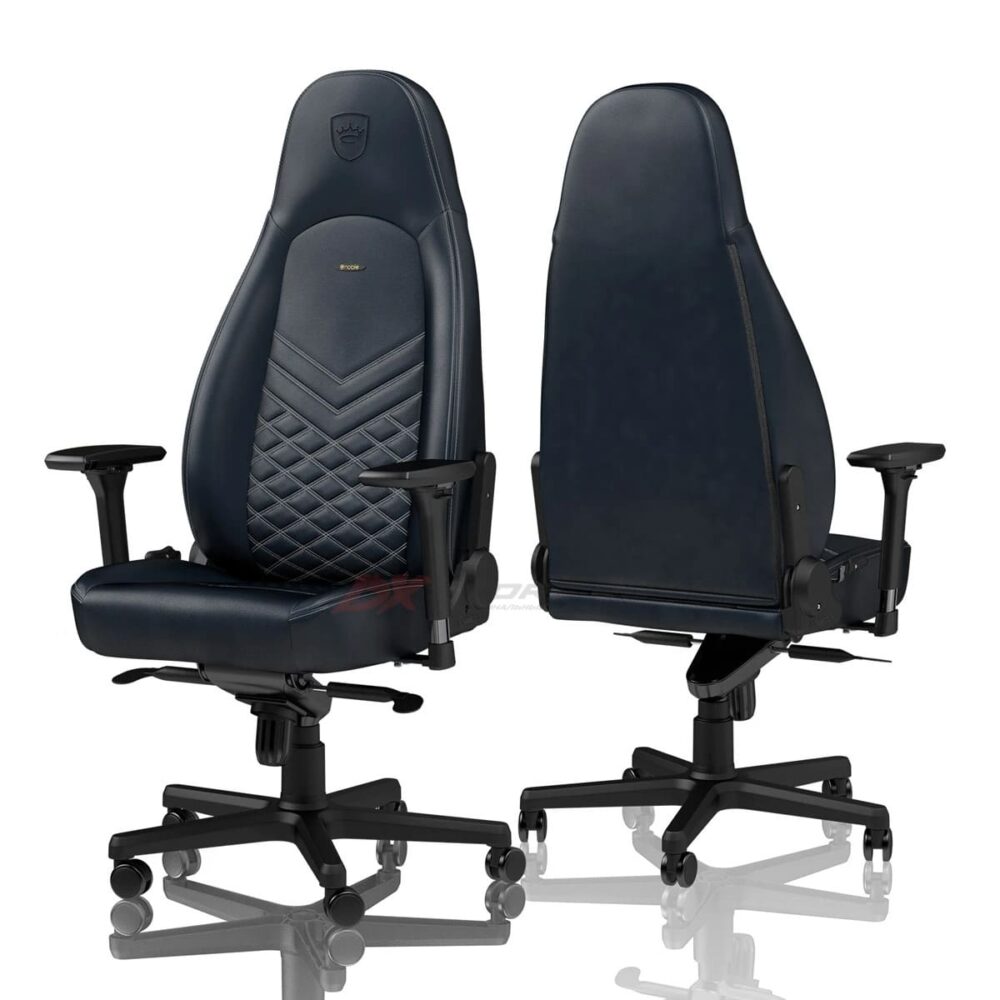 noblechairs ICON Real Leather Midnight Blue/Graphite - Фото 1