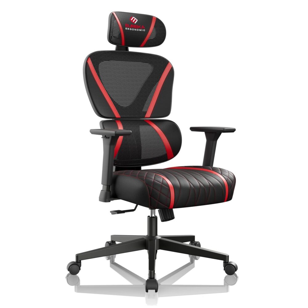 Эргономичное компьютерное кресло Eureka Norn, Красный - Фото 2