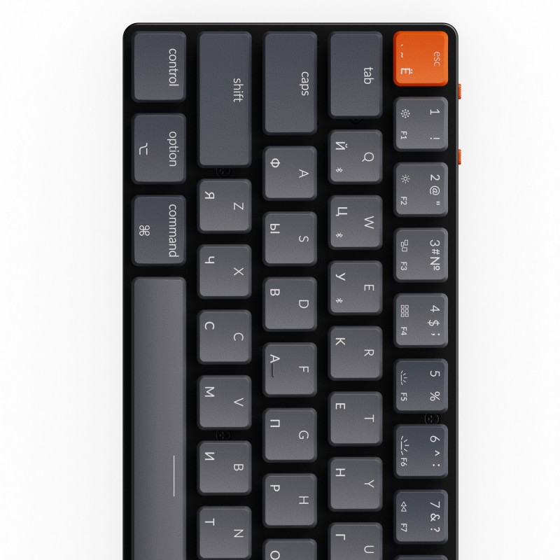 Беспроводная механическая ультратонкая клавиатура Keychron K7, 68 клавиш, White LED подсветка, Brown Switch