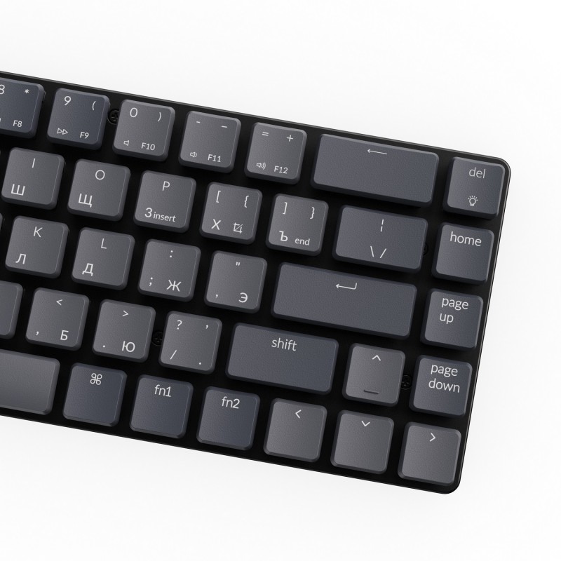 Беспроводная механическая ультратонкая клавиатура Keychron K7, 68 клавиш, White LED подсветка, Brown Switch
