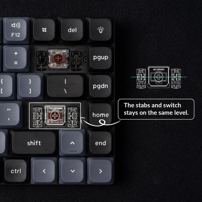 Беспроводная механическая ультратонкая клавиатура QMK Keychron K3 Pro, 84 клавиши, RGB-подсветка, Gateron Brown Switch